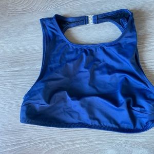 High Neck Bikini Top Solid & Striped